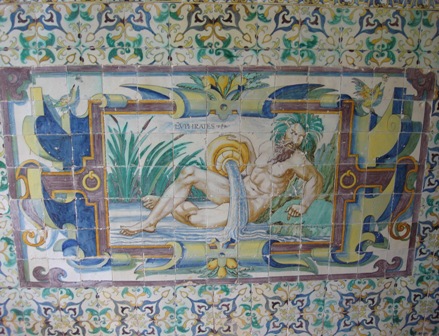 Quinta da Bacalhôa - allegorische voorstelling van de Euphraat, ca 1575 