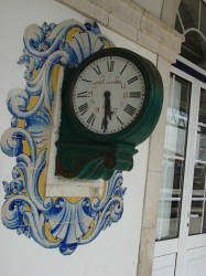 Tegelpaneel op het stationsgebouw in Caldas da Rainha